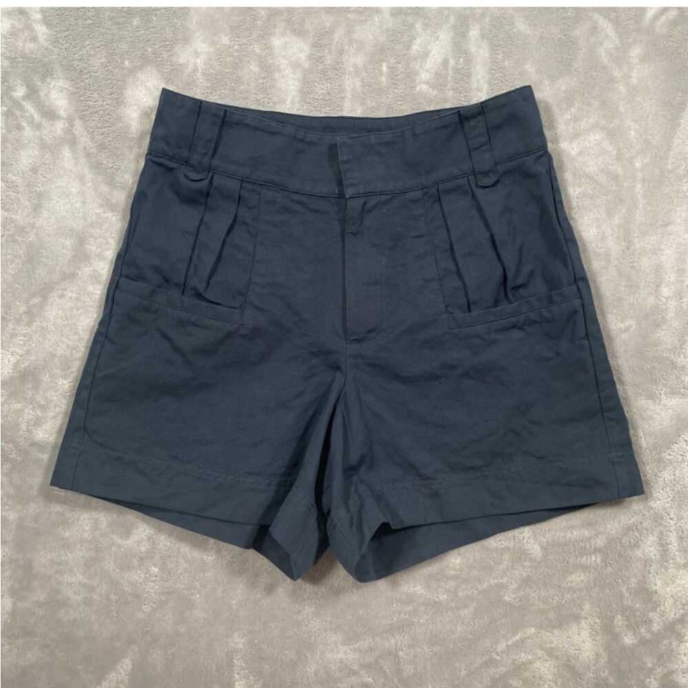 G Label Goop Miller Shorts Womens 4 Blue Pleated Classic Nautical Coastal